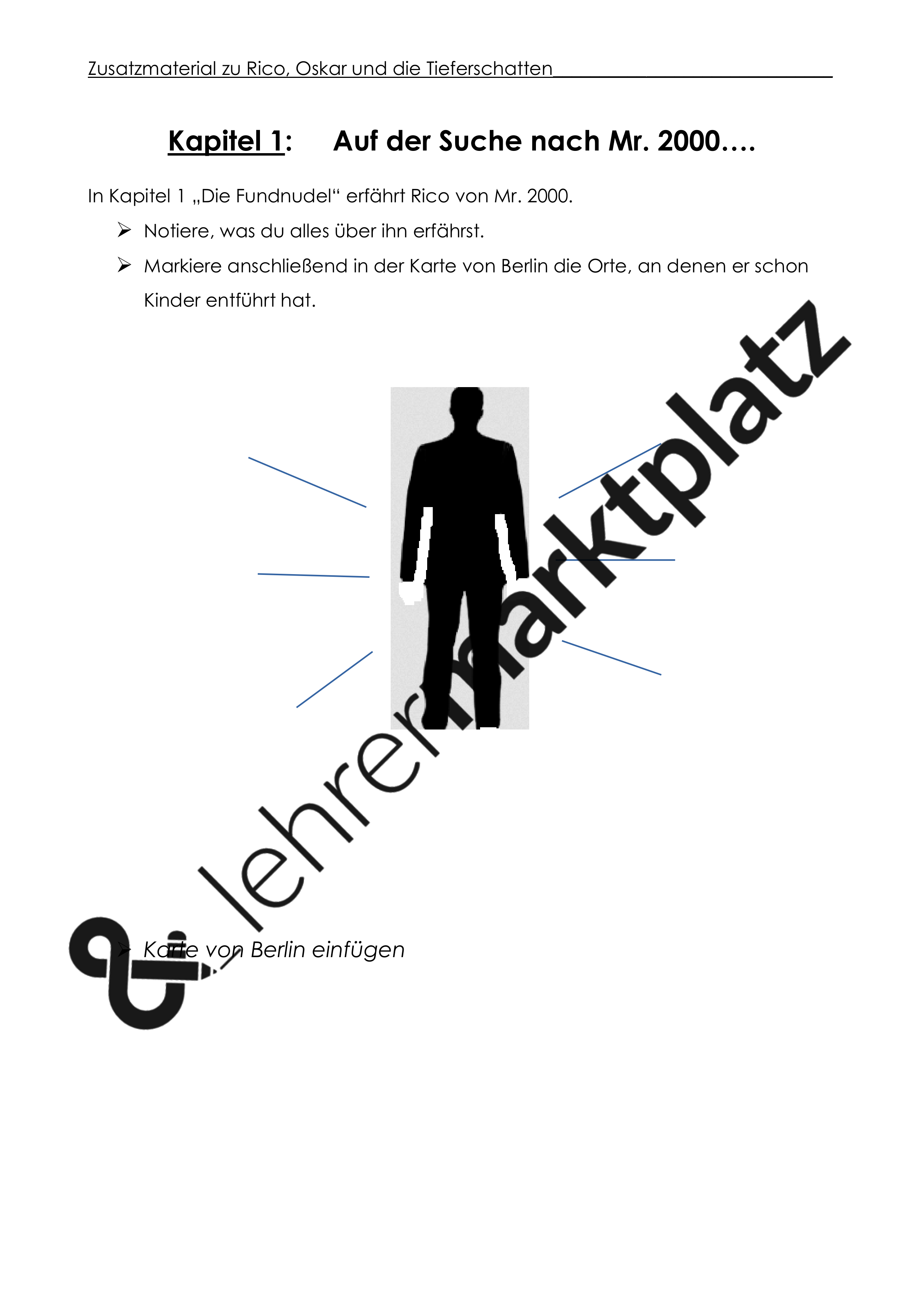 Rico Oskar Und Die Tieferschatten Klassenarbeit 6 Rico Oskar und die Tieferschatten Zusatzaufgaben – Unterrichtsmaterial