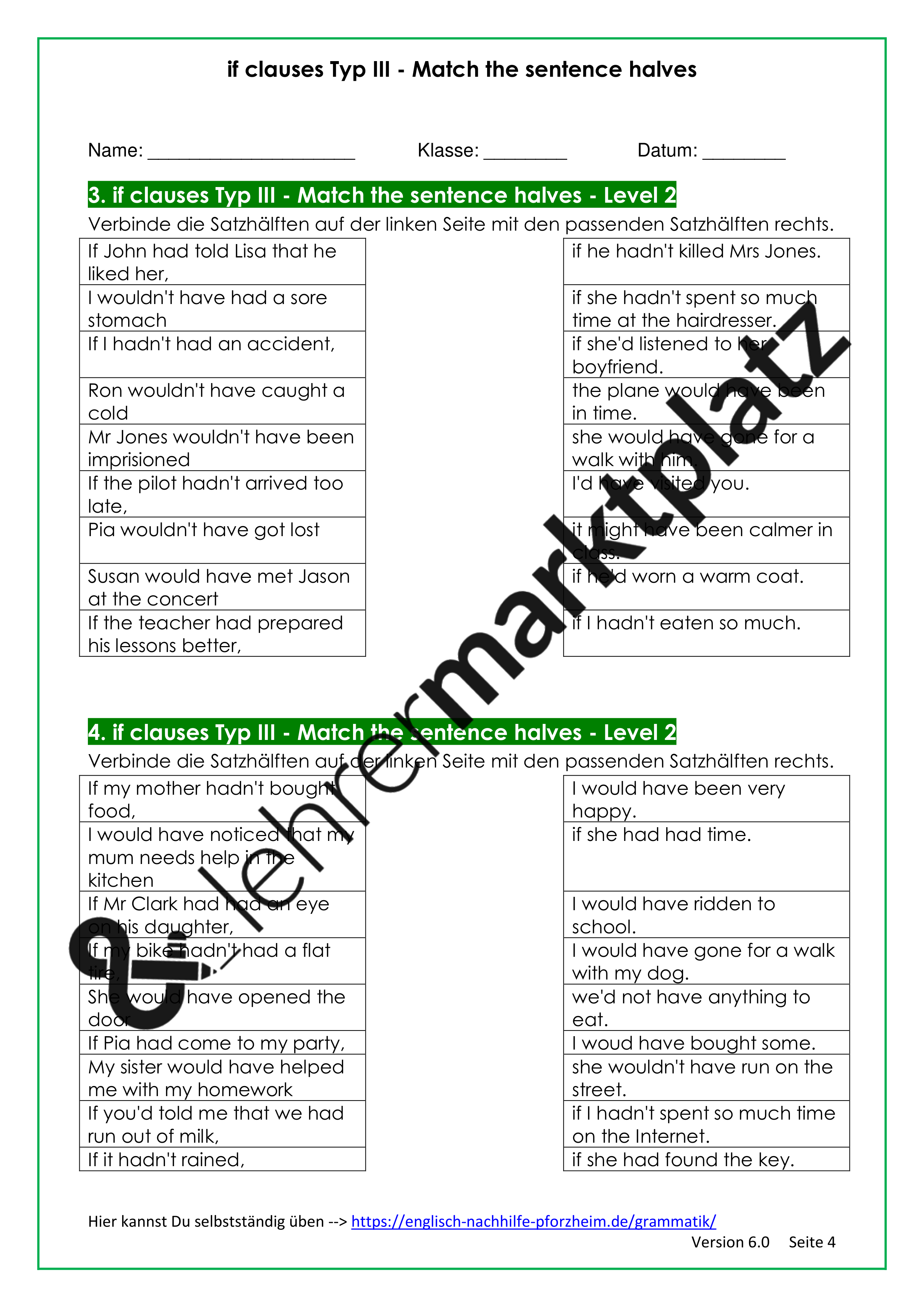 If Clauses übungen Mit Lösungen Pdf If Clauses übungen Mit Lösungen Pdf