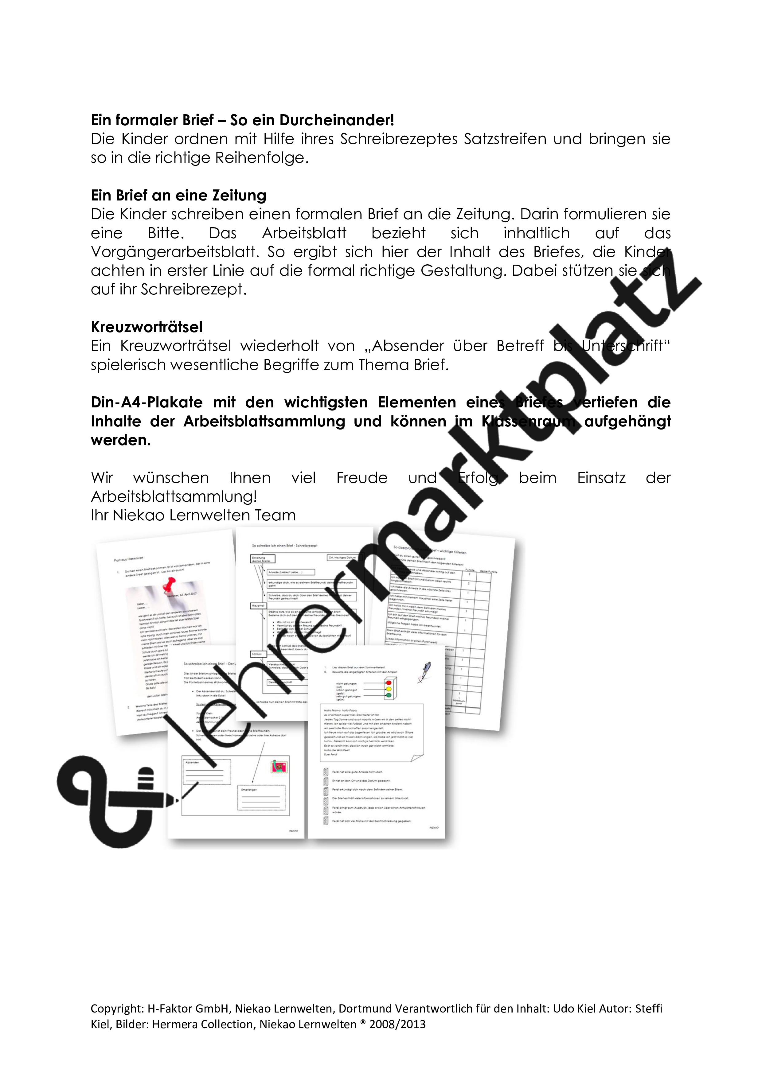 Aufsatzerziehung 5 Brief Deutsch