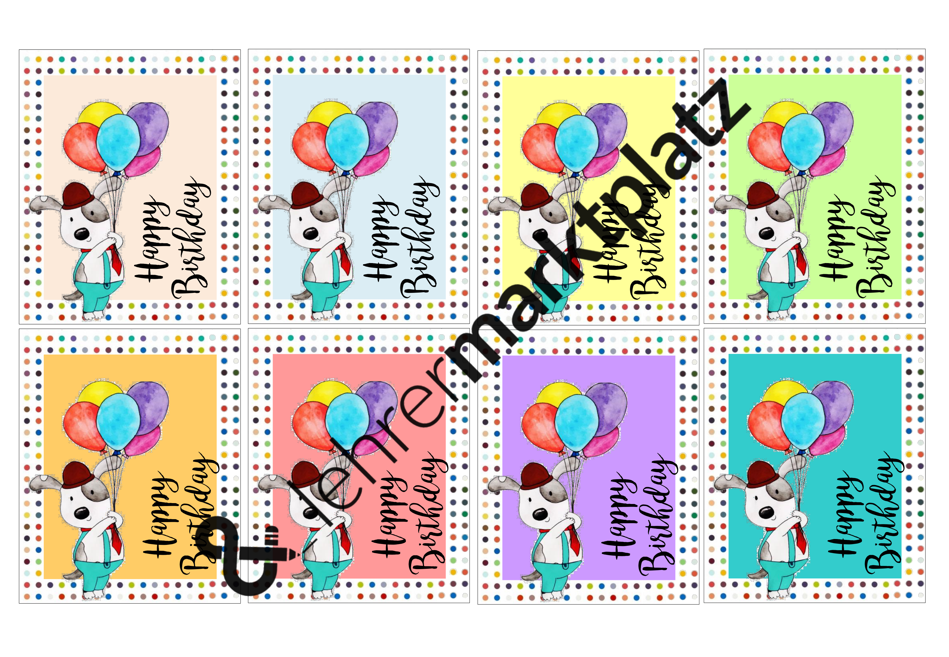 Geburtstagskärtchen – Unterrichtsmaterial im Fach Fachübergreifendes