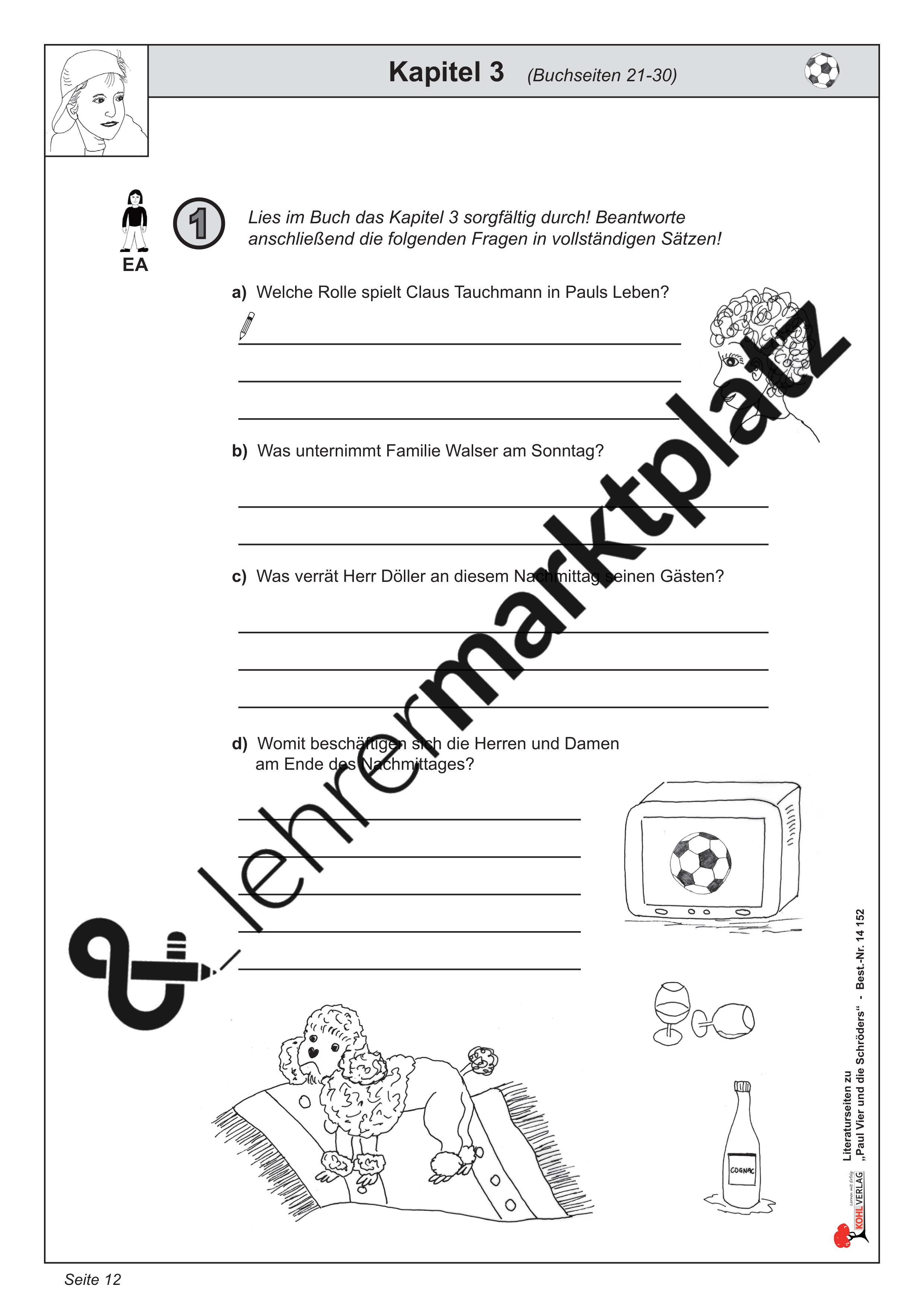 Paul Vier Und Die Schröders Zusammenfassung Kapitel 1 15 Literaturseiten zu 'Paul Vier und die Schröders' – Unterrichtsmaterial