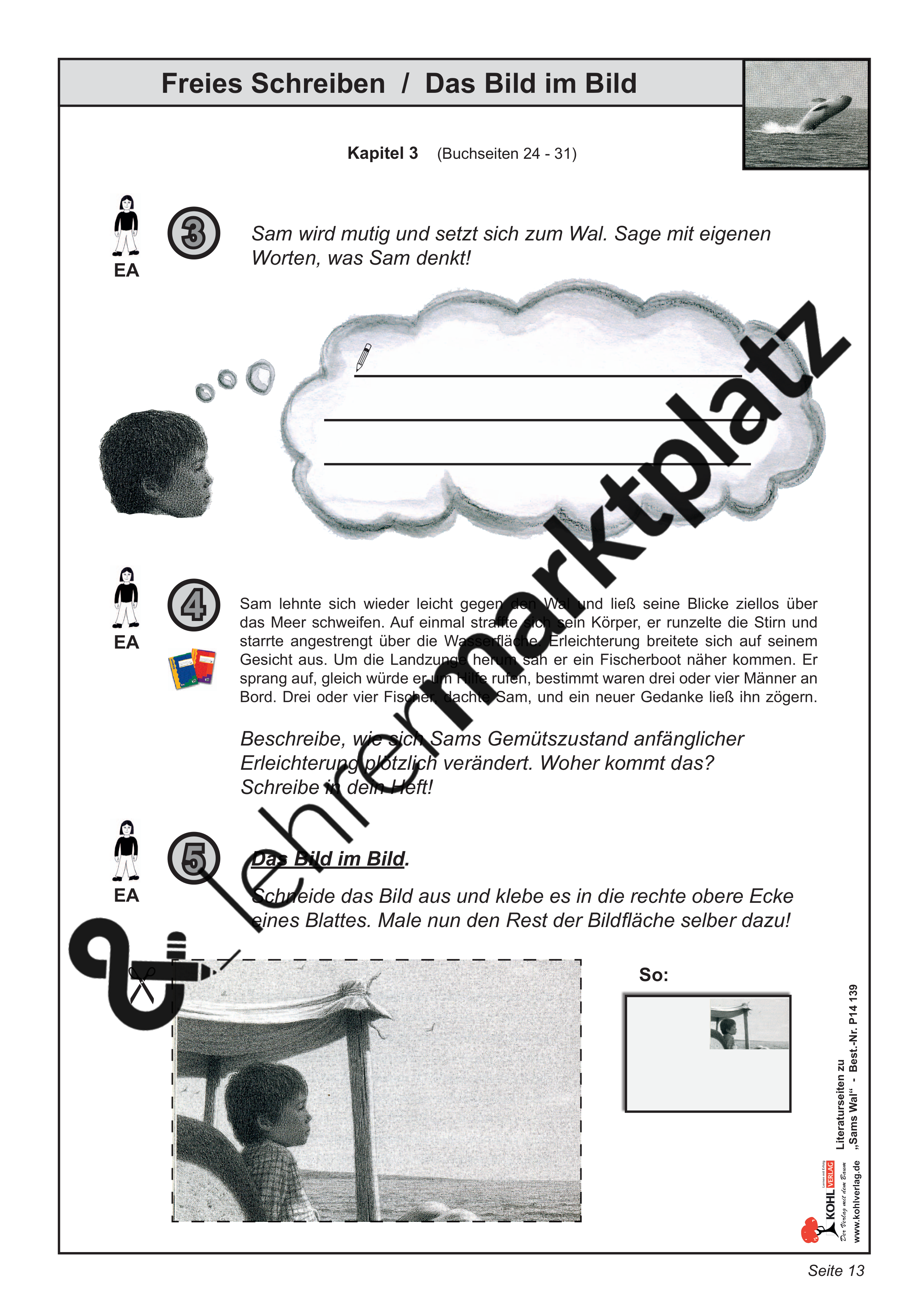 Sams Wal / Literaturseiten – Unterrichtsmaterial im Fach Deutsch