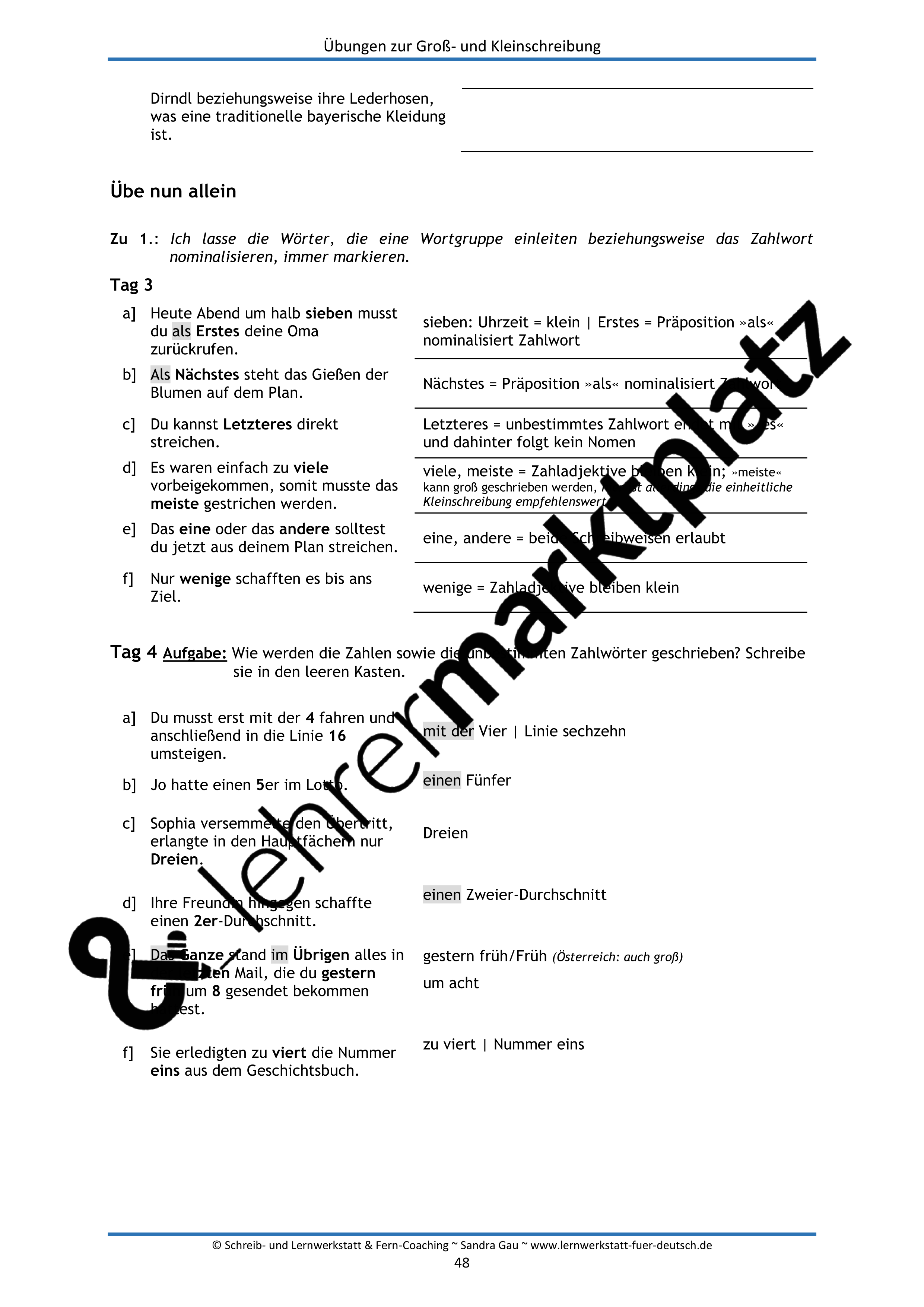 Groß Und Kleinschreibung Online übungen lehrermarktplatz.de
