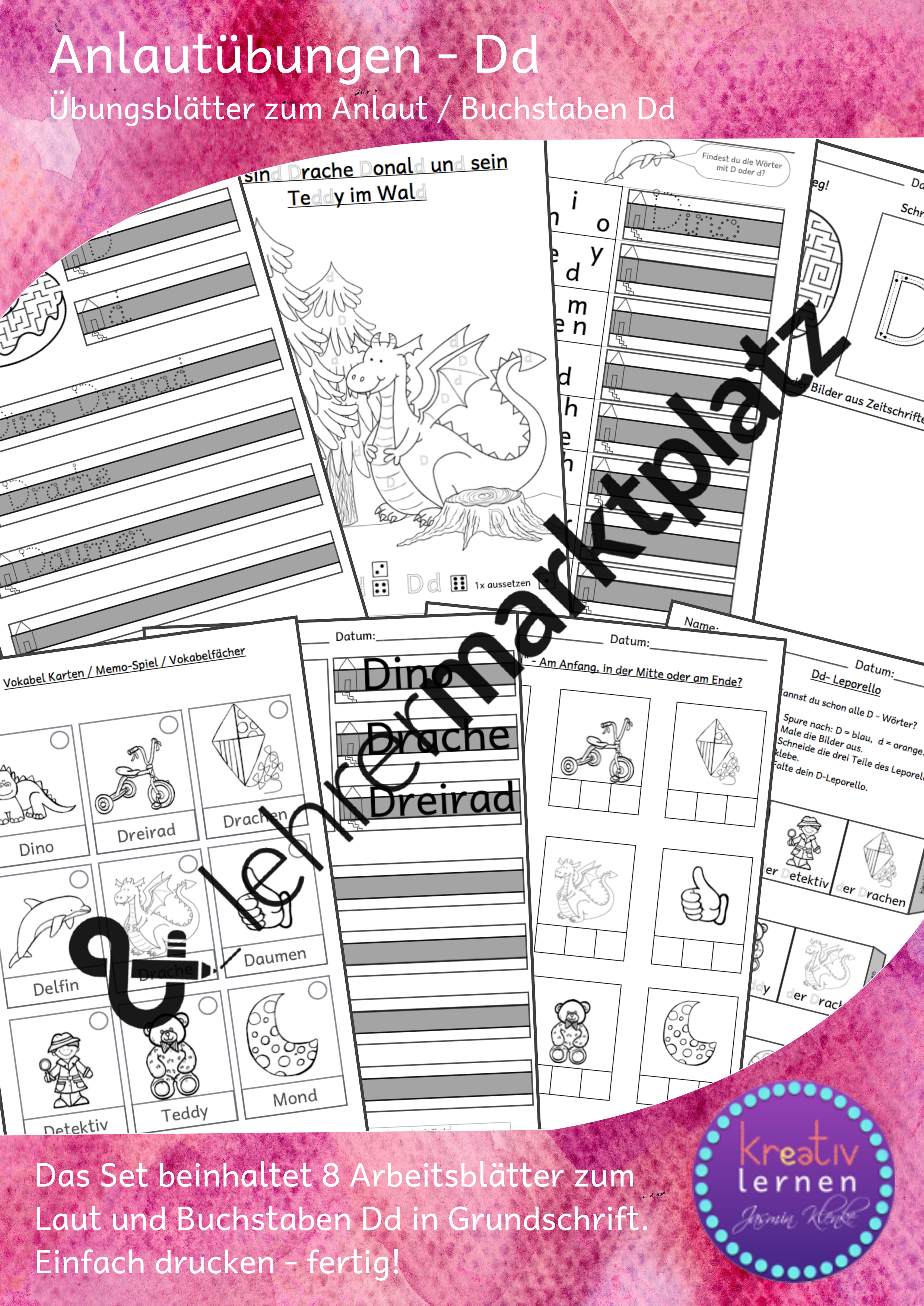 Alphabetisierung Daz Arbeitsblätter Pdf Komplettpaket: Arbeitsblätter zur Alphabetisierung / Schreiblehrgang