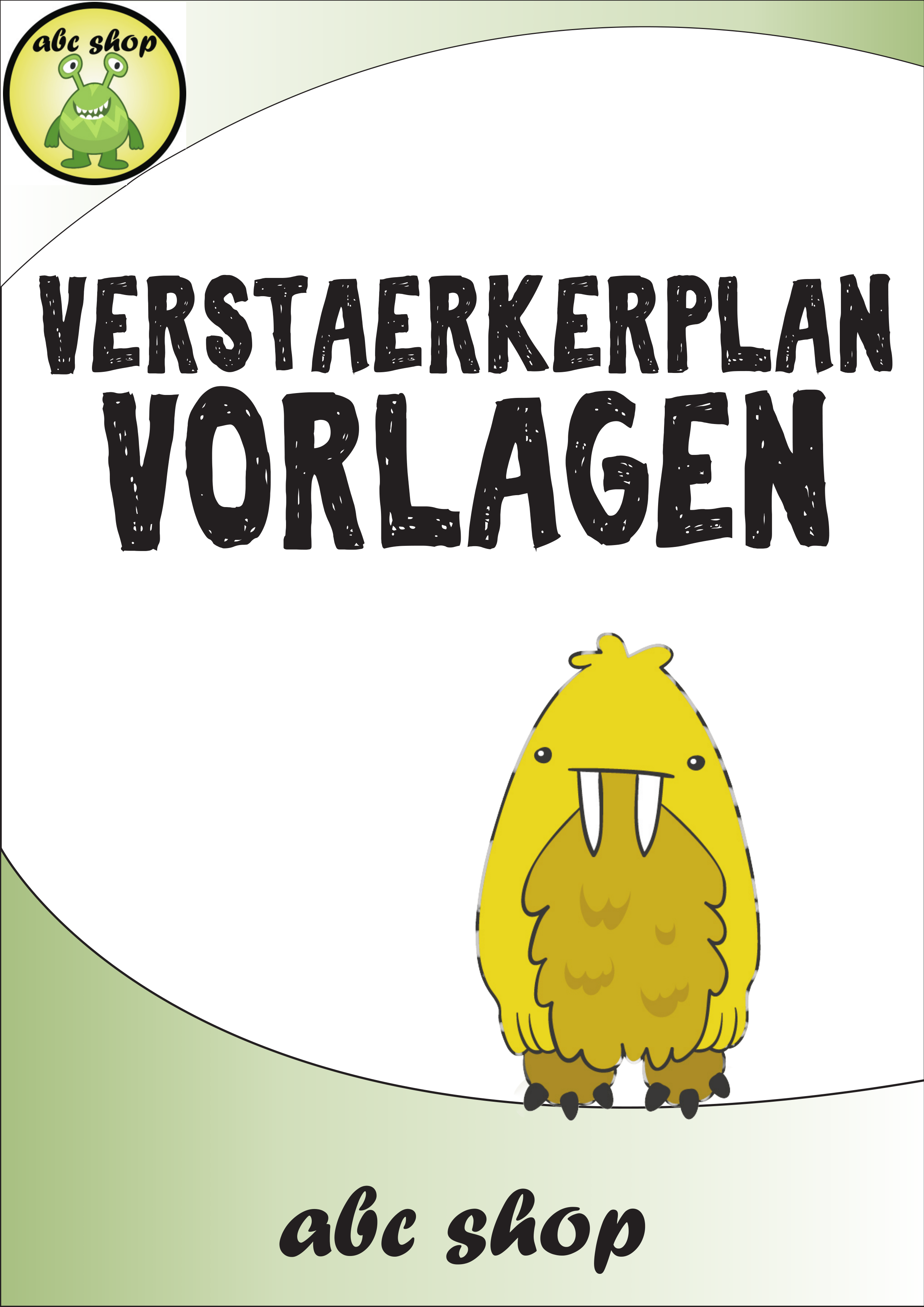 Verstärkerplan-Vorlage blanko über eine Woche ...