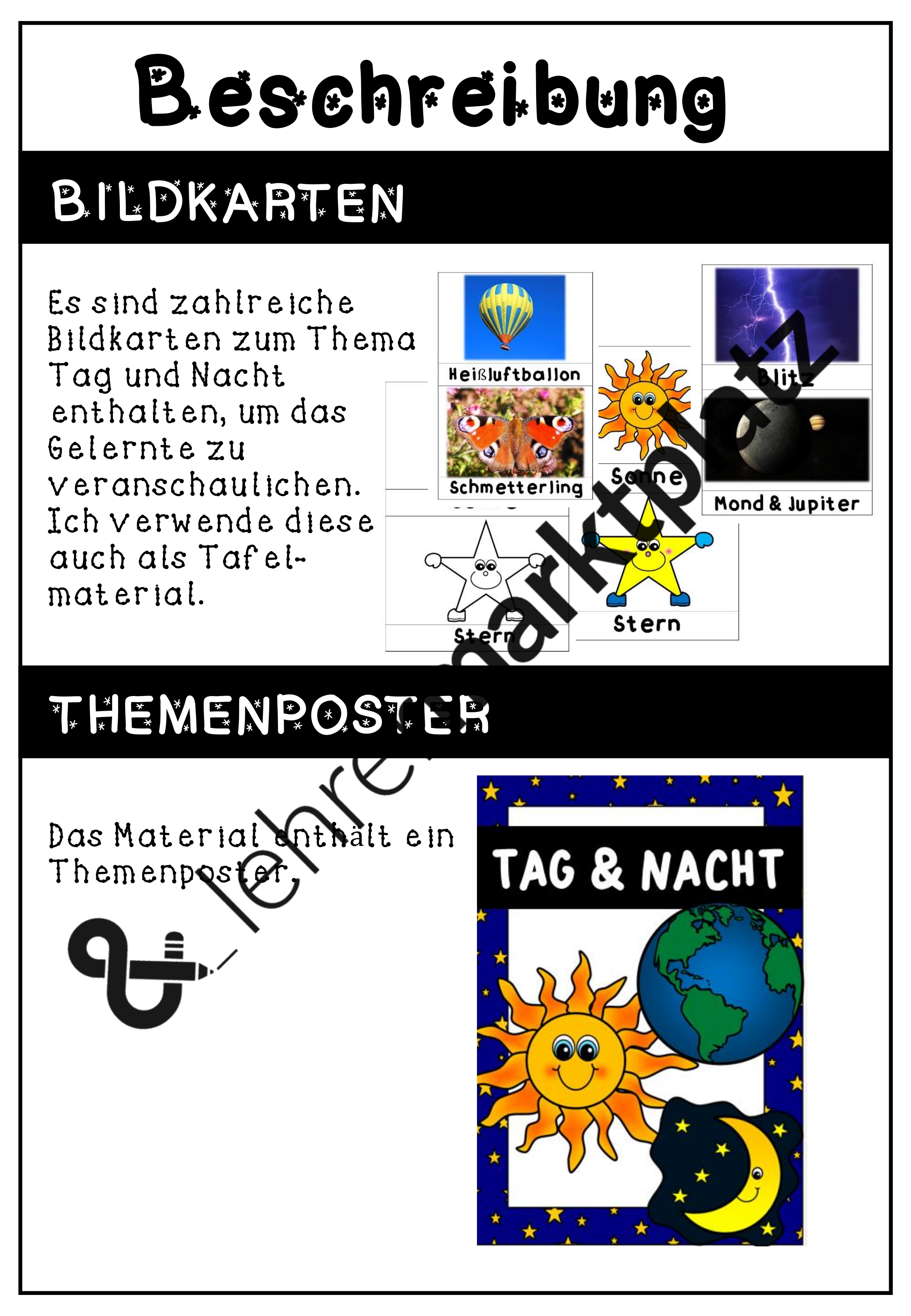 Tag und Nacht – Unterrichtsmaterial in den Fächern Sachunterricht