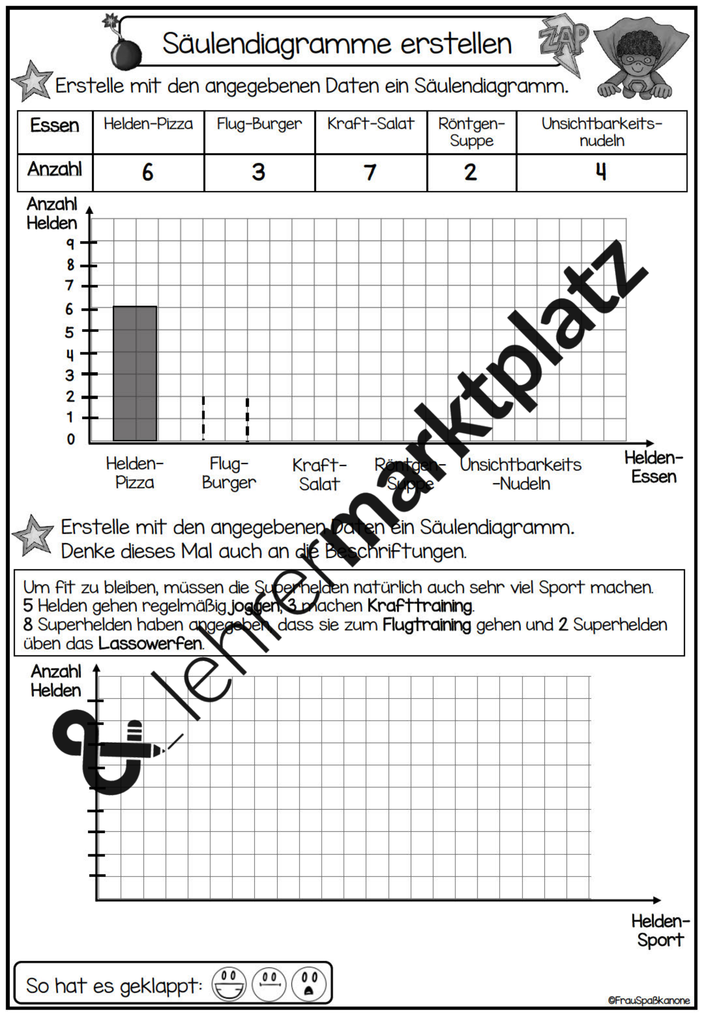 Diagramme Übungsheft – Unterrichtsmaterial in den Fächern Mathematik